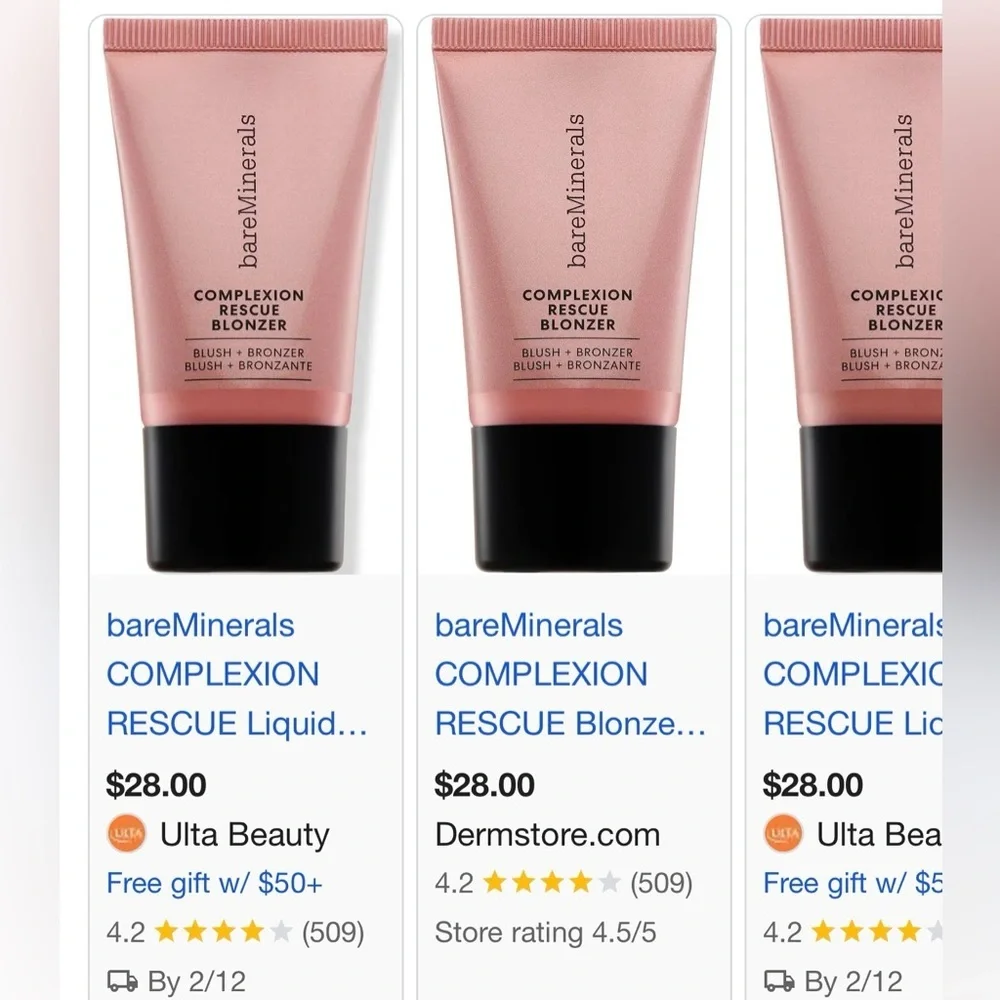 ✨ Brand New bareMinerals Complexion Rescue Blonzer – Kiss of Pink ✨ - Picture 6 of 6